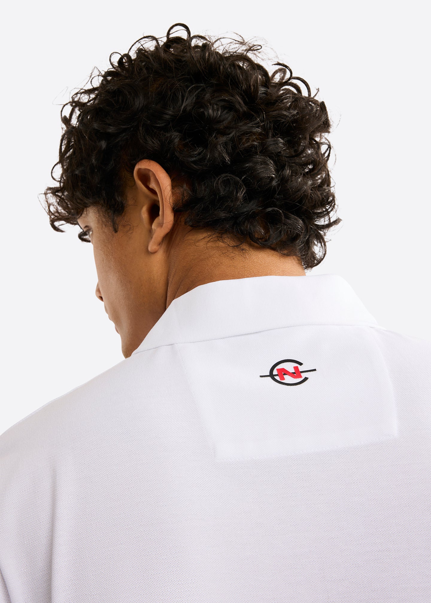 Nautica Competition Kenny Polo Shirt-White-Back Detail