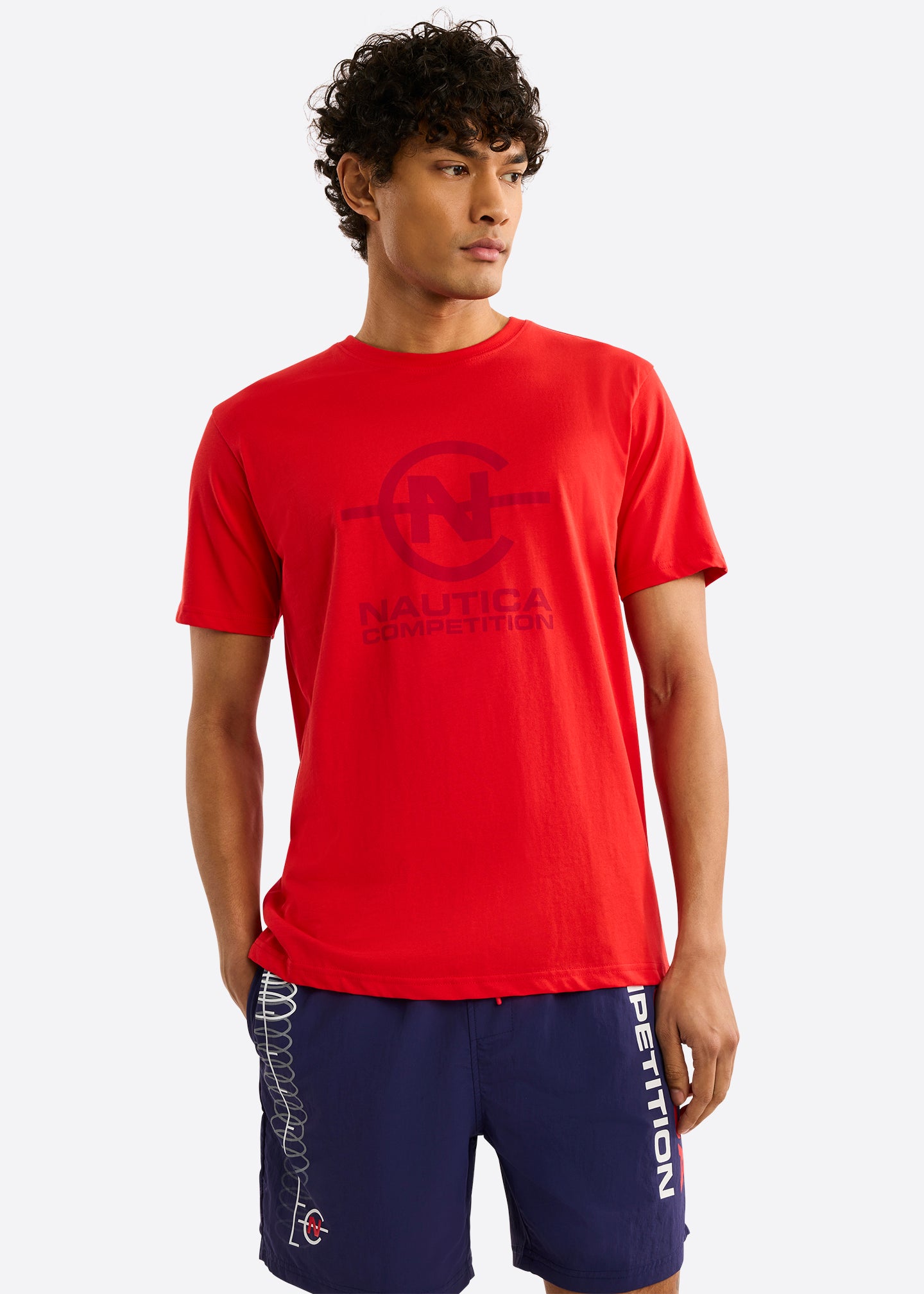 Nautica Competition Newry T-Shirt-Red-Front