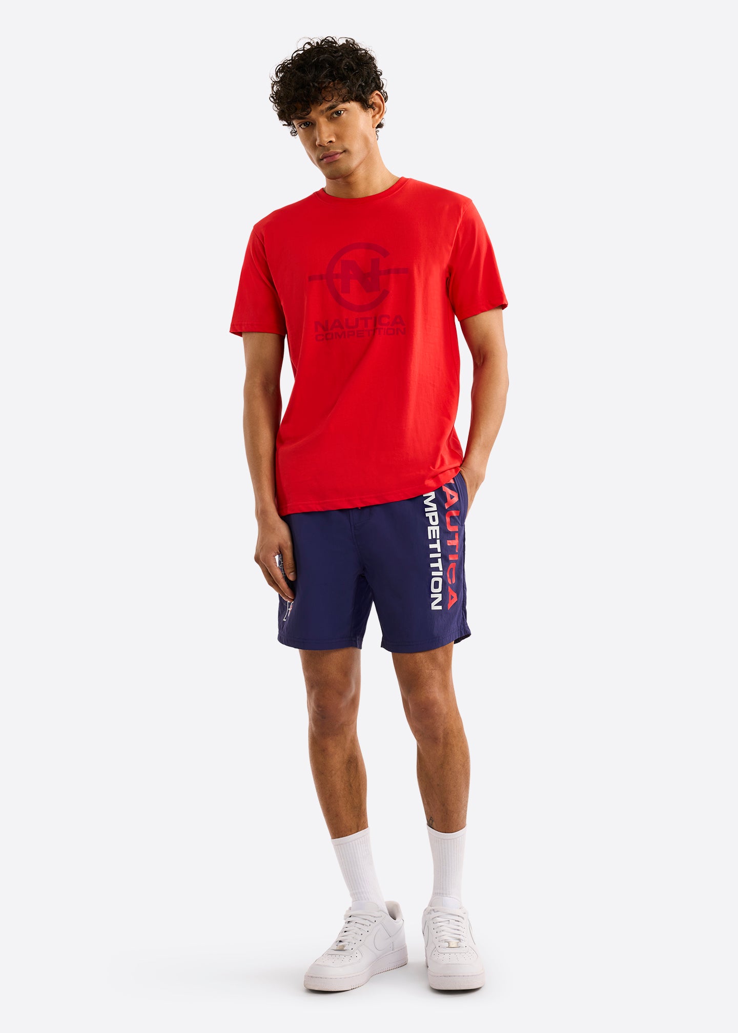 Nautica Competition Newry T-Shirt-Red-Full Body
