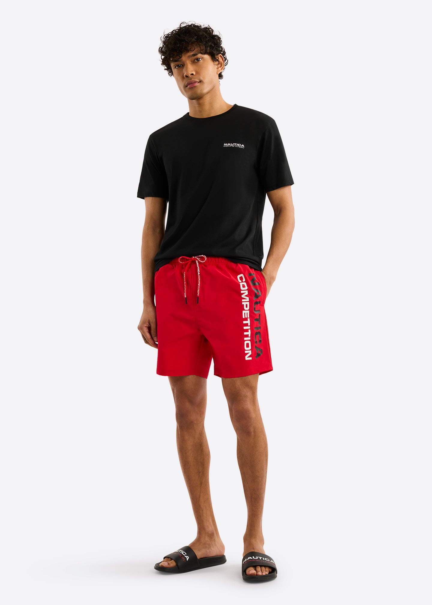 Nautica Competition Ramses Swim Short-True Red-Full Body