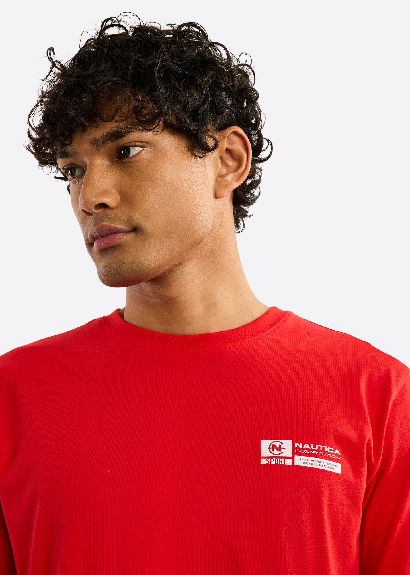 Nautica Competition Wexford T-Shirt-True Red-Detail