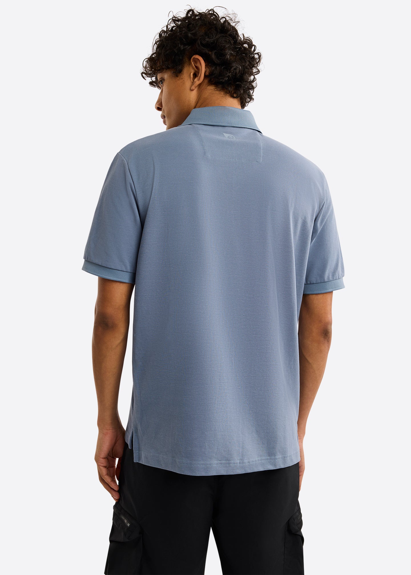 Nautica Competition Patrick Polo Shirt-Slate Blue-Back