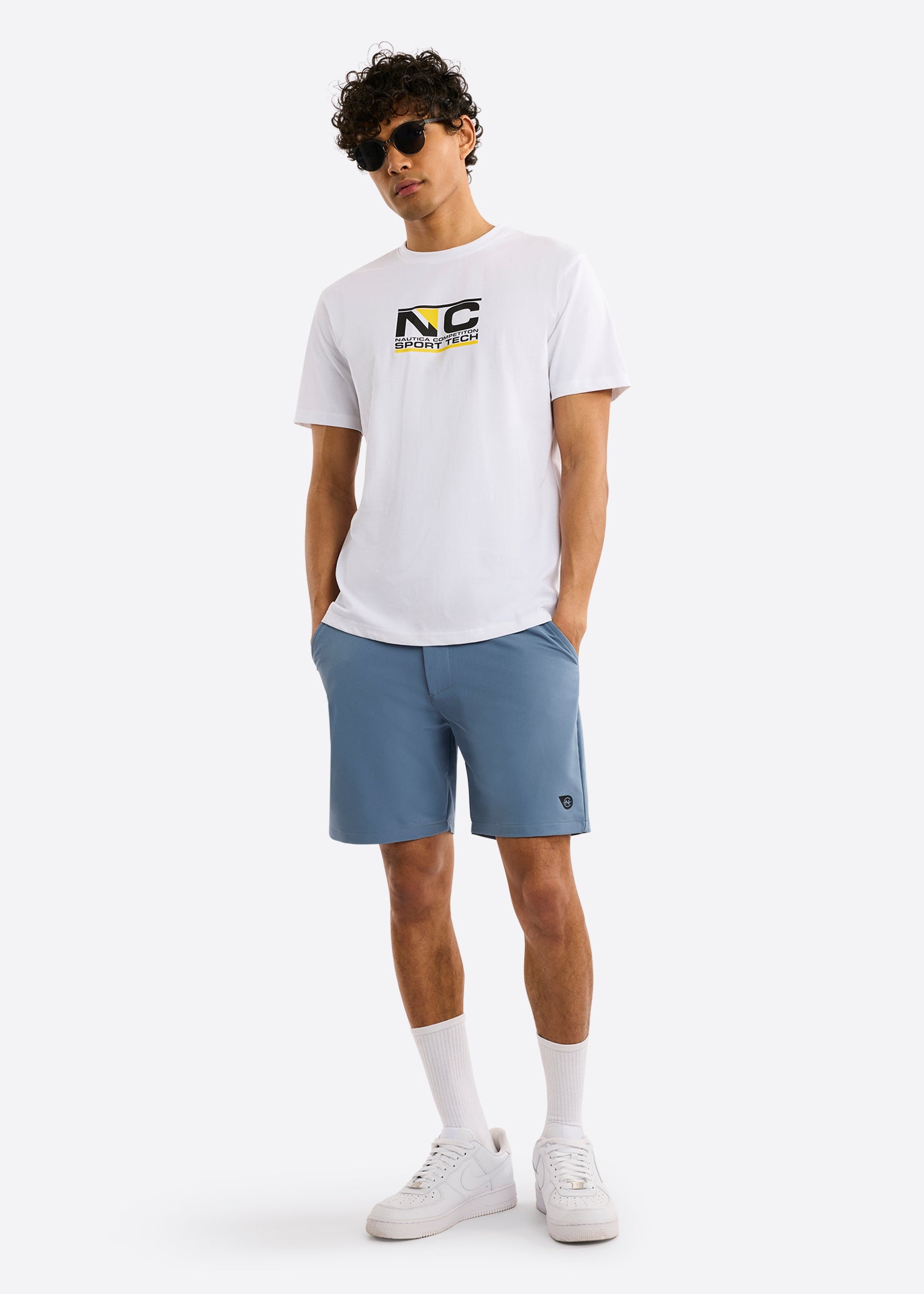 Nautica Competition Sandyford T-Shirt-White-Full Body