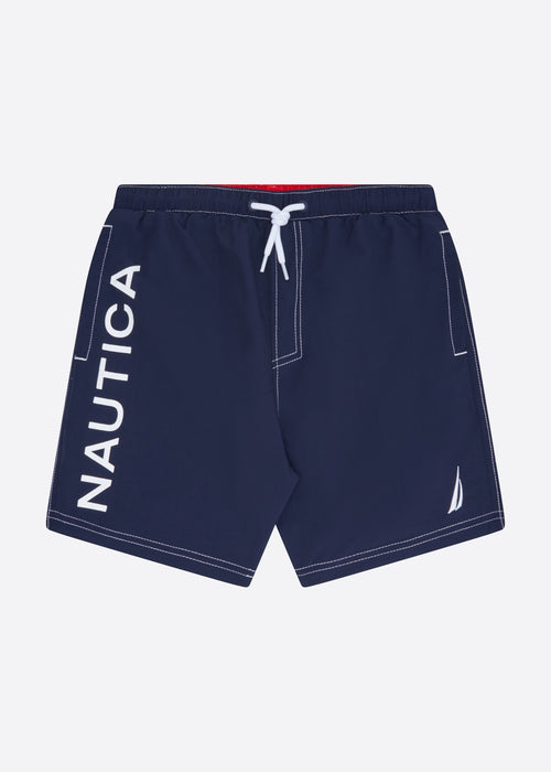 Nautica Junior Swim Short - Dark Navy - Front