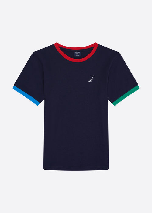 Nautica Junior Baylon T-Shirt -Dark Navy - Front