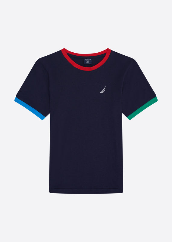 Nautica Junior Baylon T-Shirt -Dark Navy - Front