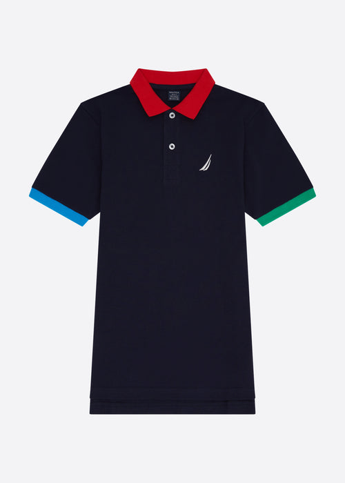 Nautica Junior Jacob Polo Shirt - Dark Navy - Front