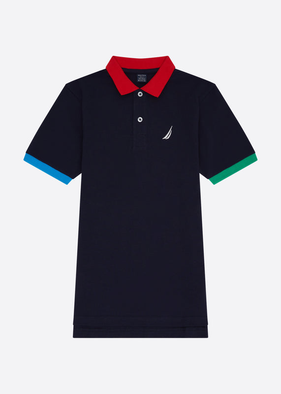 Nautica Junior Jacob Polo Shirt - Dark Navy - Front