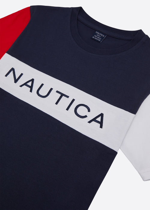 Nautica Junior Malik T-Shirt - Dark Navy - Detail