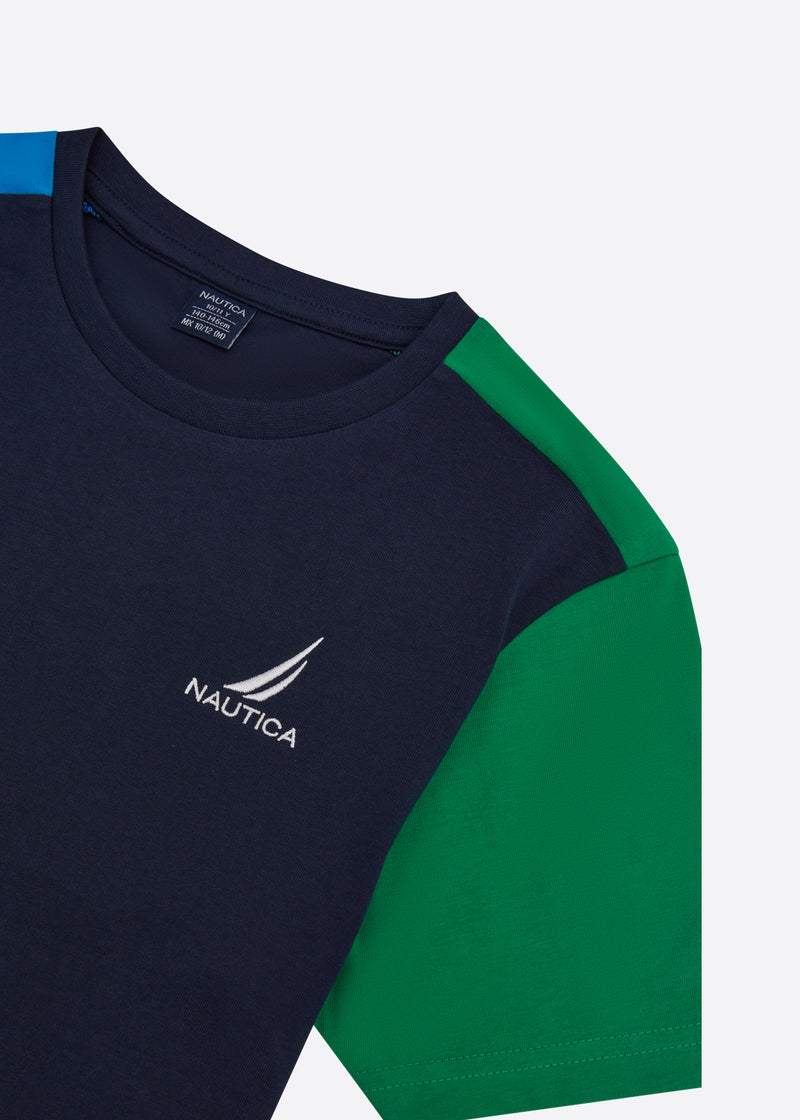 Nautica Junior Silas T-Shirt - Blue - Detail