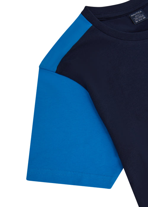 Nautica Junior Silas T-Shirt - Blue - Detail