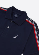 Load image into Gallery viewer, Nautica Junior Soloman Polo Shirt - Dark Navy - Detail