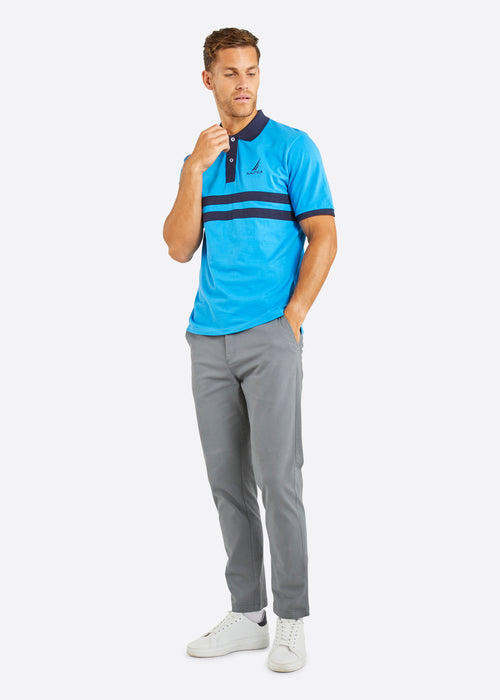 Nautica Baylor Polo Shirt - Blue - Full Body