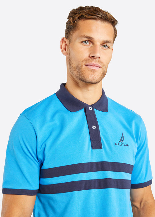 Nautica Baylor Polo Shirt - Blue - Detail