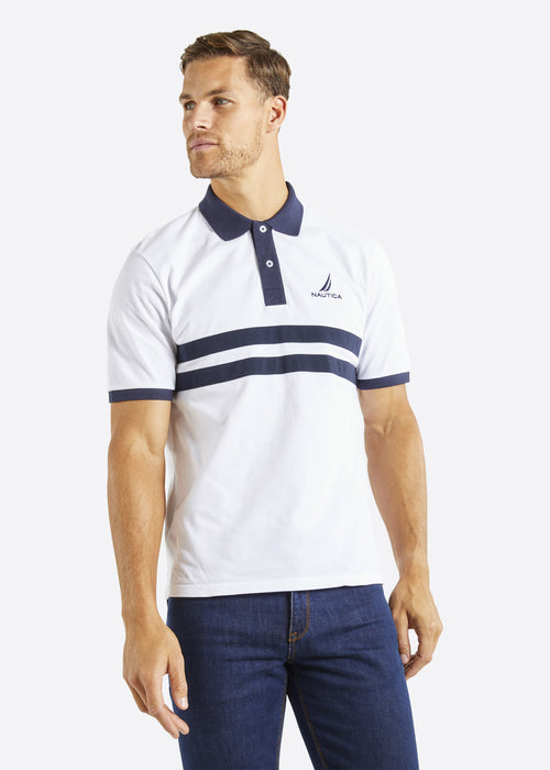 Nautica Baylor Polo Shirt - White - Front