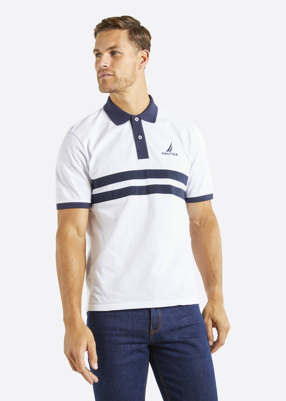 Nautica Baylor Polo Shirt - White - Front
