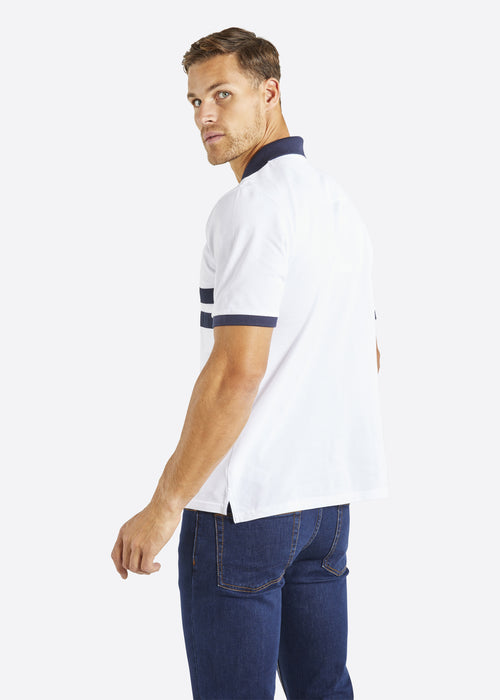 Nautica Baylor Polo Shirt - White - Back