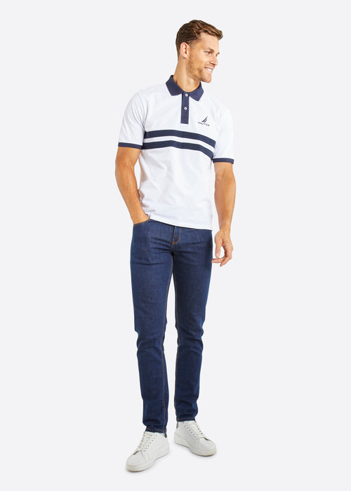Nautica Baylor Polo Shirt - White - Full Body
