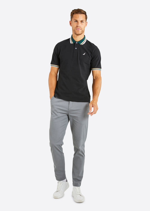 Nautica Benji Polo Shirt - Black - Full Body