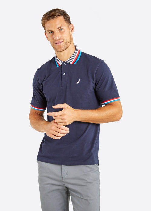 Nautica Benji Polo Shirt - Dark Navy - Front
