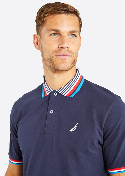 Nautica Benji Polo Shirt - Dark Navy - Detail