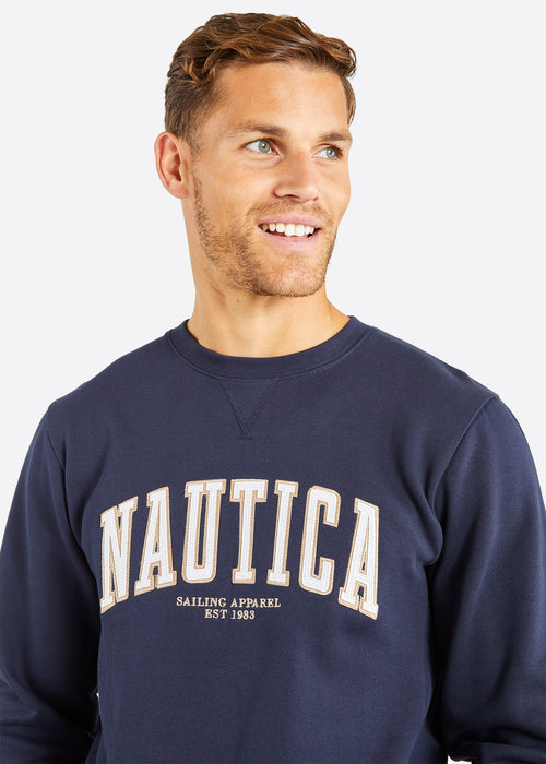 Nautica Brayden Sweatshirt - Dark Navy - Detail