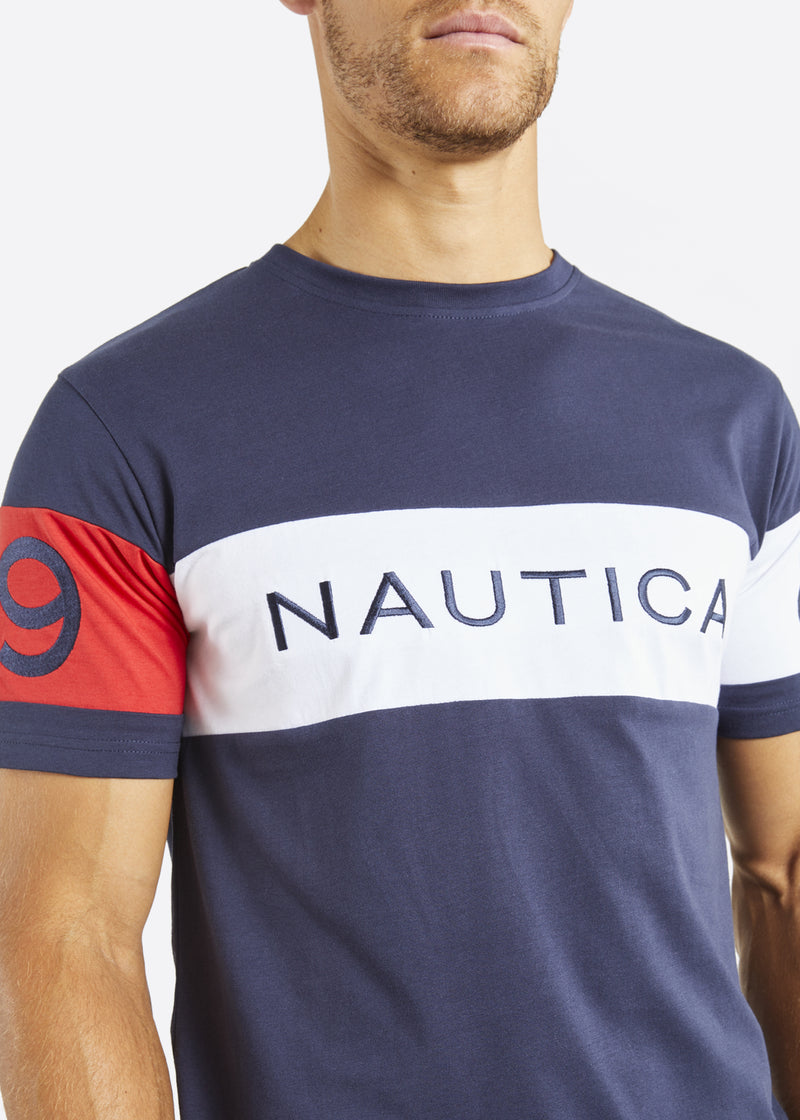 Nautica Calvin T-Shirt - Dark Navy - Detail