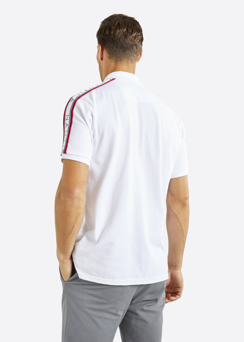 Nautica Davie Polo Shirt - White - Back