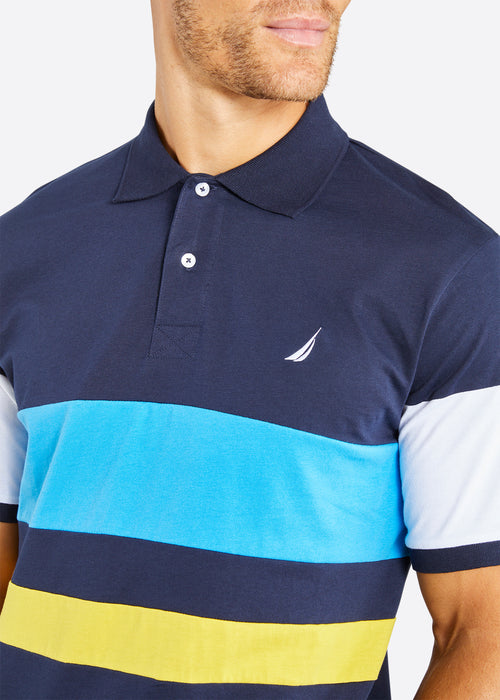 Nautica Dexter Polo Shirt - Dark Navy - Detail