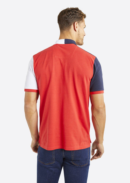Nautica Duke Polo Shirt - True Red - Back