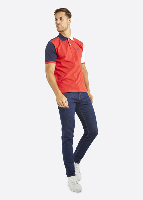 Nautica Duke Polo Shirt - True Red - Full Body