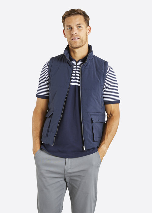 Nautica Emmett Gilet - Dark Navy - Front