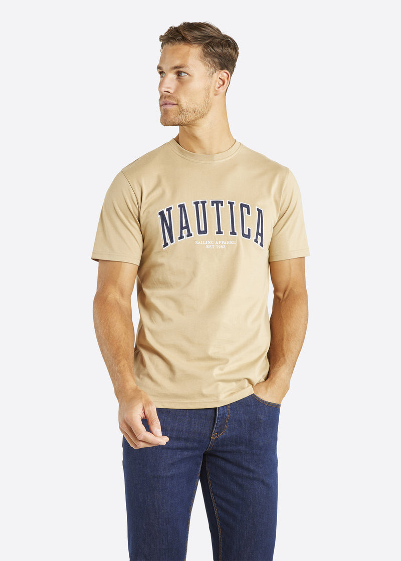 Nautica Gable T-Shirt - Wheat - Front