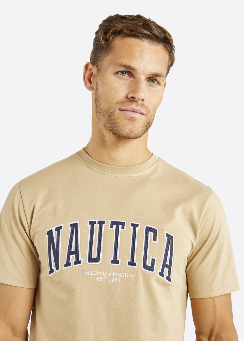 Nautica Gable T-Shirt - Wheat - Detail