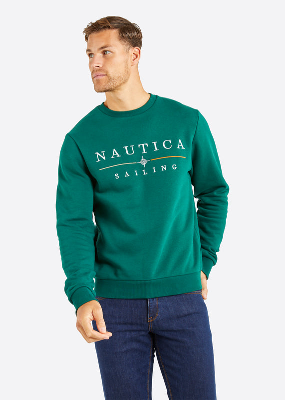 Nautica Rolf Sweatshirt - Dark Green - Front