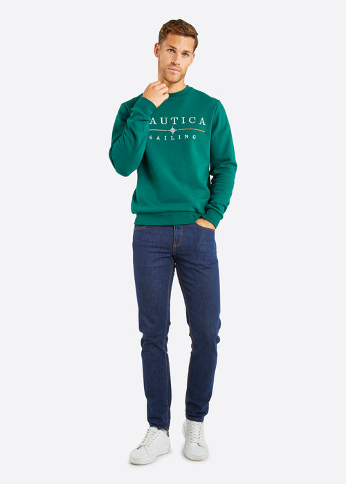Nautica Rolf Sweatshirt - Dark Green - Full Body