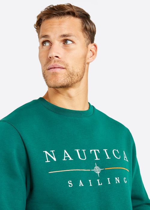 Nautica Rolf Sweatshirt - Dark Green - Detail
