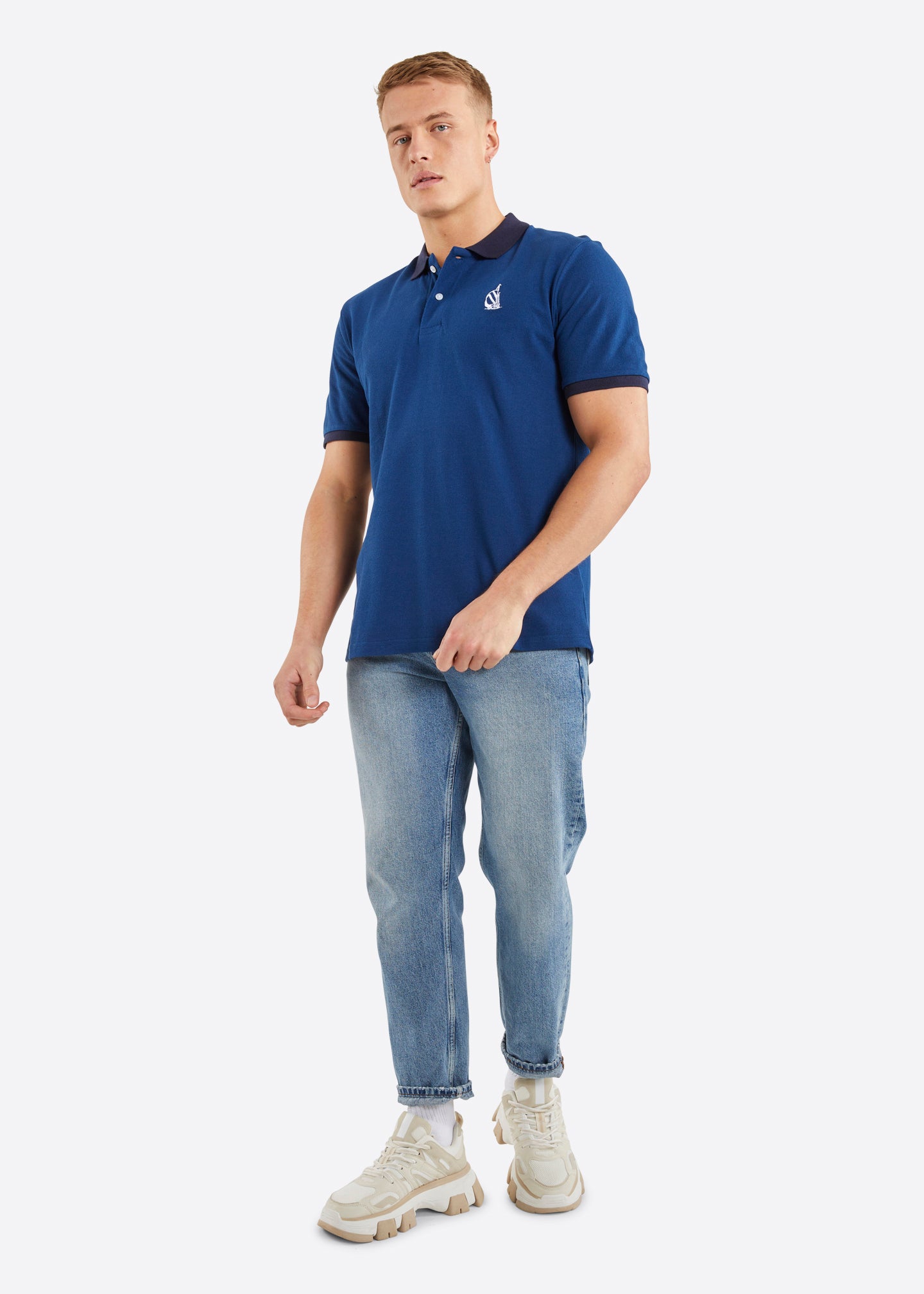 Nautica Chapman Polo Shirt - Navy - Full Body