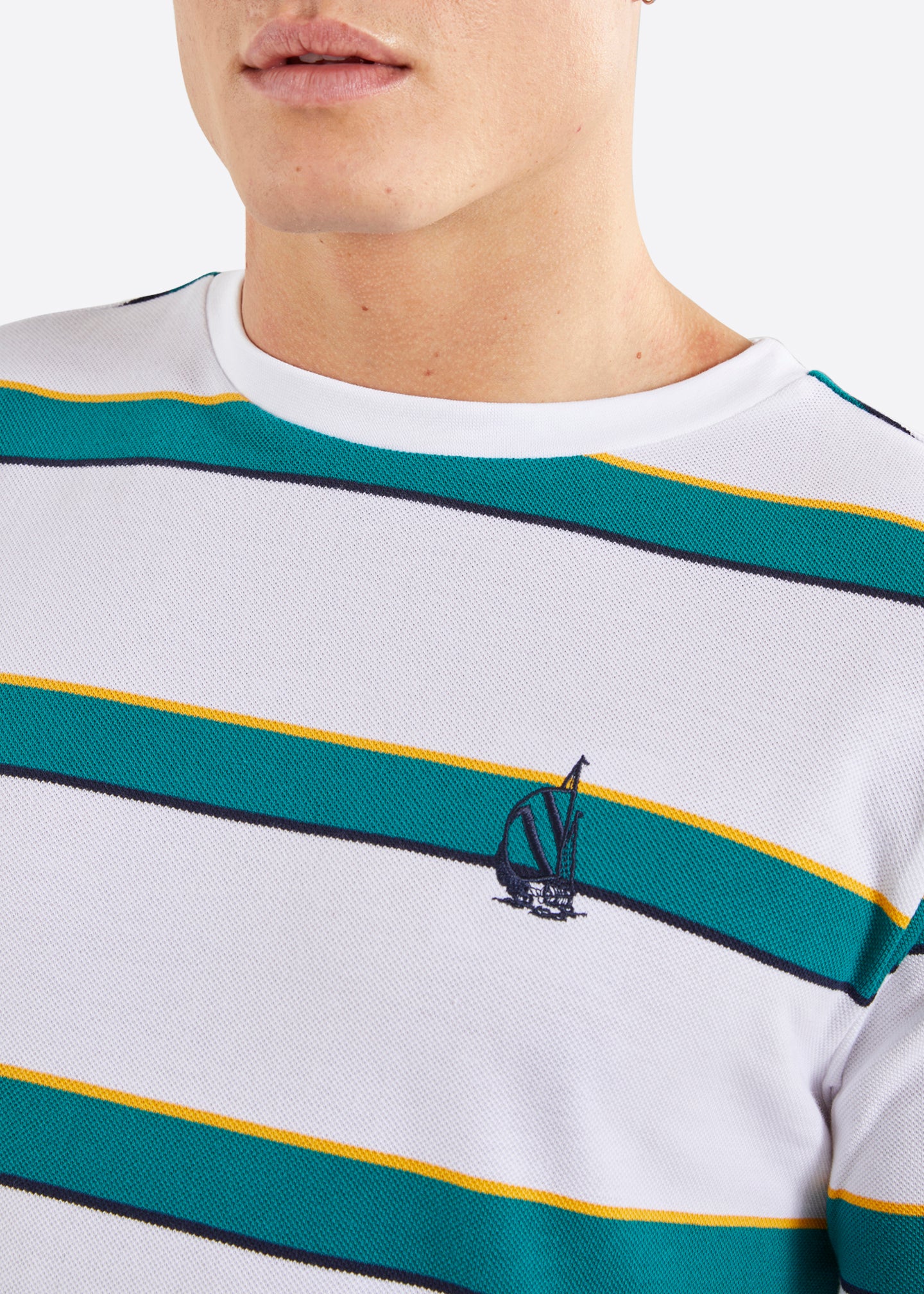 Nautica Geiger T-Shirt - White - Detail
