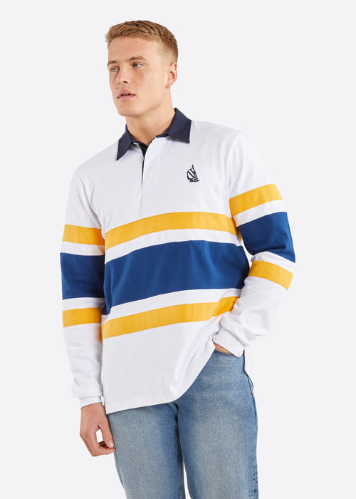 Nautica Patterson Rugby Shirt - White - Front