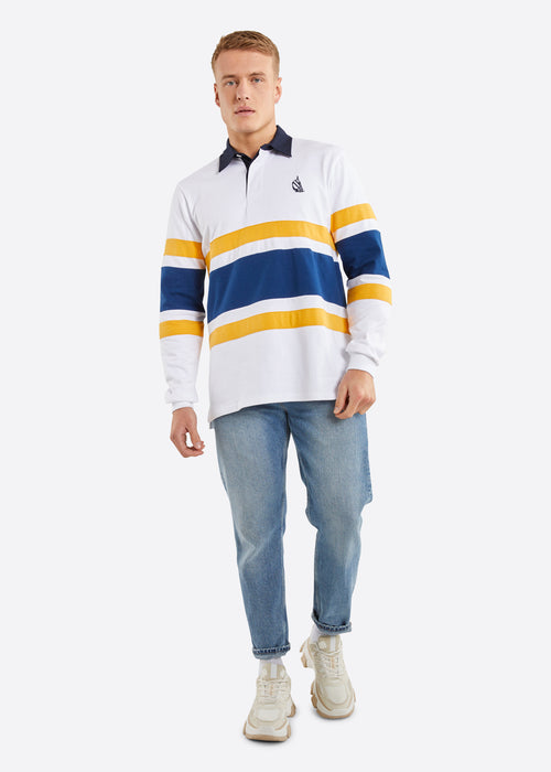 Nautica Patterson Rugby Shirt - White - Full Body