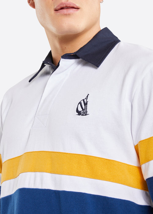 Nautica Patterson Rugby Shirt - White - Detail