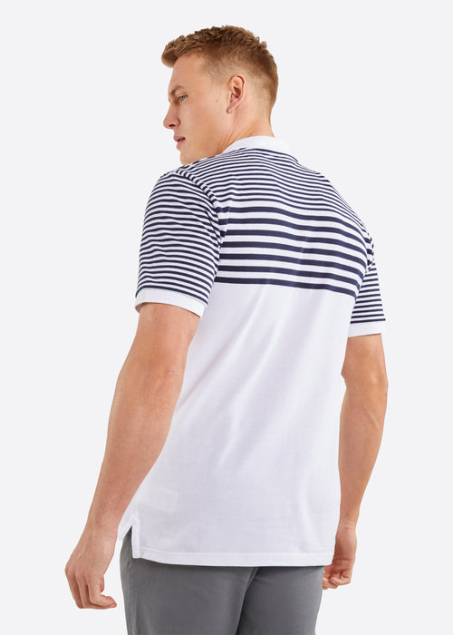 Nautica Ashton Polo Shirt - White - Back