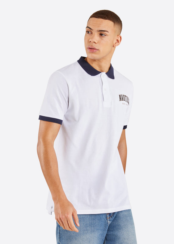 Nautica Banks Polo Shirt - White - Front