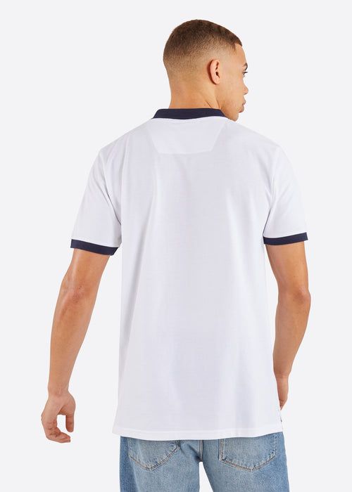 Nautica Banks Polo Shirt - White - Back