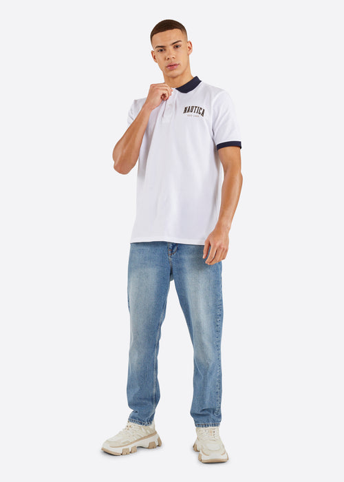 Nautica Banks Polo Shirt - White - Full Body