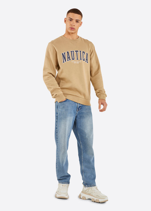 Nautica Brayden Sweatshirt - Wheat - Full Body