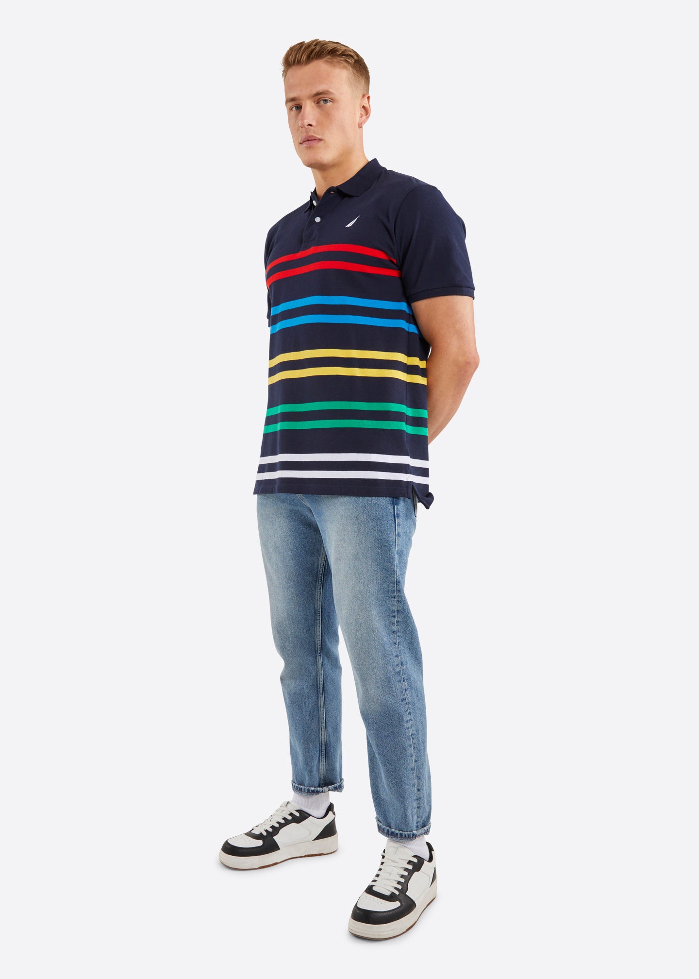 Nautica Bryant Polo Shirt - Dark Navy - Full Body