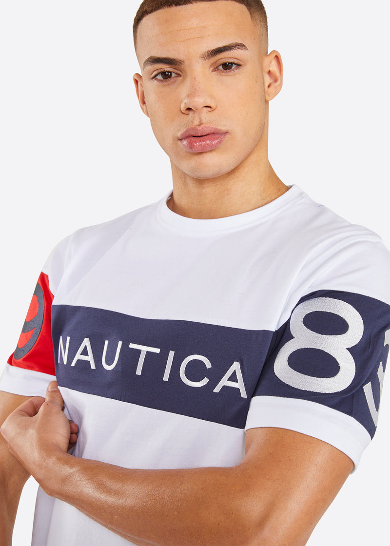 Nautica Calvin T-Shirt - White - Detail