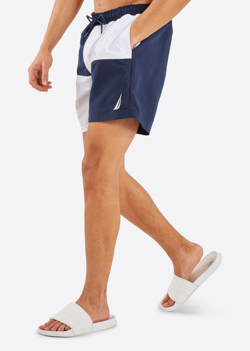 Nautica Chess 6" Swim Short - Dark Navy - Front